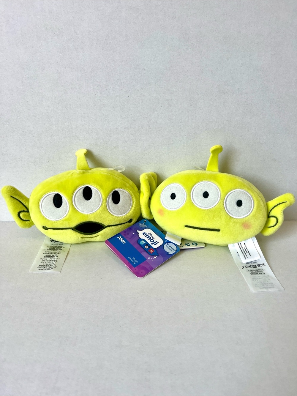 NWT Disney Pixar Emoji Toy Story Alien Reversible Plush - Set of 2